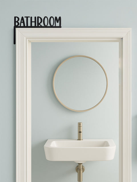 1pcs Black Metal Wall Decoration With English Letters, Charming Door Frame Decor