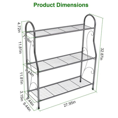 3 Tier Plant Stand Shelf Flower Pot Holder Display Rack 88LBS Utility Storage Organizer