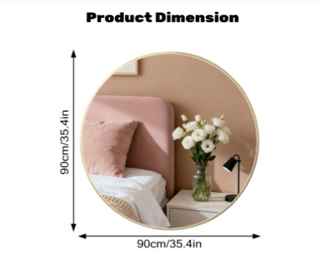 Black Round Wall Mirror , Bathroom Mirrors For Over Sink, Circle Mirror For Bathroom, Entryway, Bedroom, Vanity