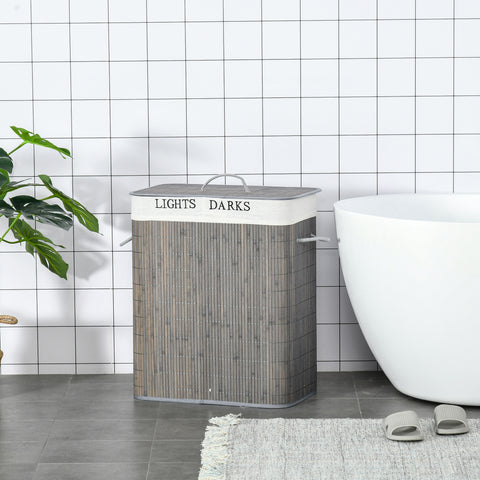 Laundry Basket with Lid and String Handles