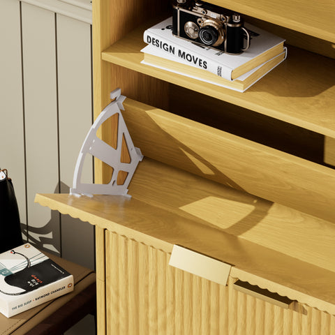 Shoe Cabinet Storage For Entryway Hidden Shoes Storage Cabinet With 2 Flip Drawers, Tall Free Standing Shoe Organizer Rack For Foyer, Hallway. Natural,31.6'' L X 9.6'' W X 40'' H.