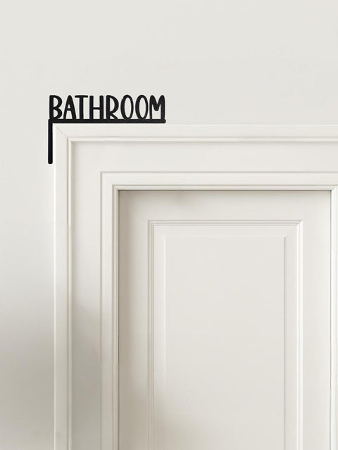 1pcs Black Metal Wall Decoration With English Letters, Charming Door Frame Decor