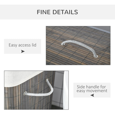 Laundry Basket with Lid and String Handles