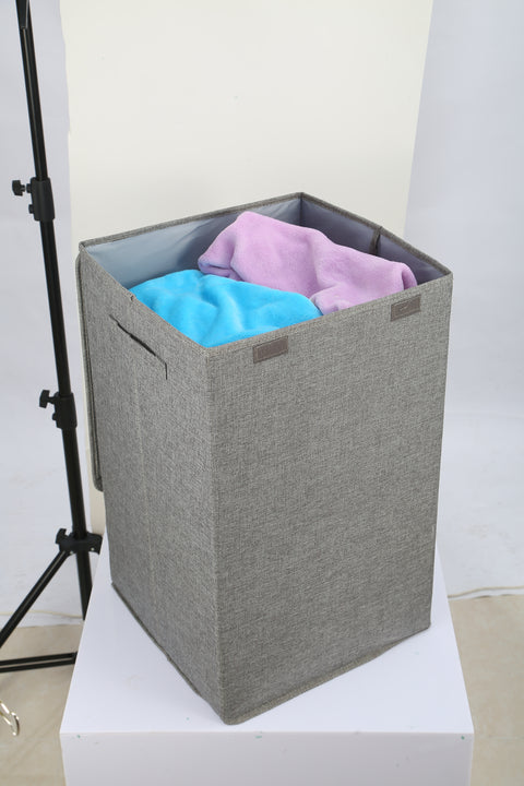 1Pc Foldable Laundry Hampers Washing Clothes Laundry Basket With Lid Handles Storage Organizer