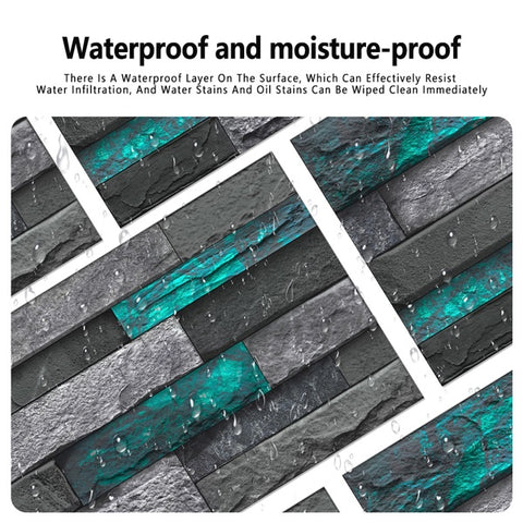 Modern Green Marble Stone Tile Peel And Stick Wallpaper Removable Self-Adhesive Wall Sticker Wallpaper PVC Home Decoration