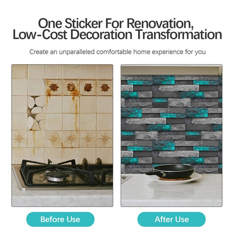 Modern Green Marble Stone Tile Peel And Stick Wallpaper Removable Self-Adhesive Wall Sticker Wallpaper PVC Home Decoration