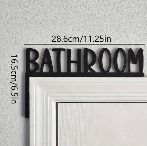 1pcs Black Metal Wall Decoration With English Letters, Charming Door Frame Decor