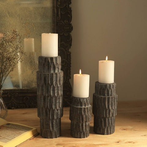 Decorative Wooden Centerpiece Candle Holder- Elegant Candle Stand For Any Occasion