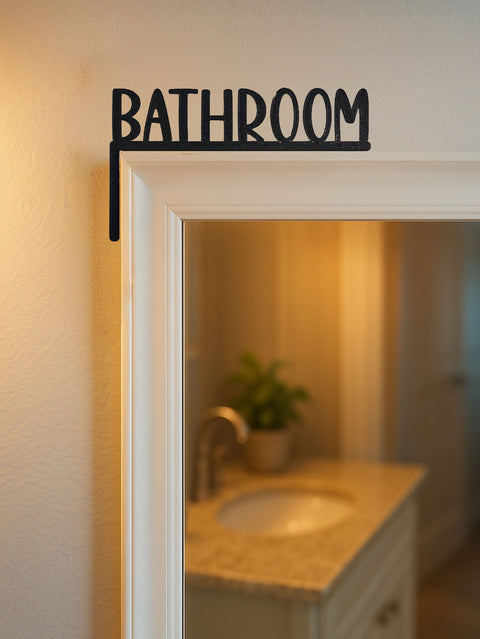 1pcs Black Metal Wall Decoration With English Letters, Charming Door Frame Decor