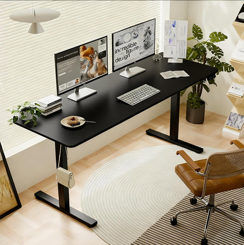 Electric Standing Desk Height Adjustable Desk For Home And Office Computer Table Gaming Desk Modern Luxiury Table 55  Lift-up Desk