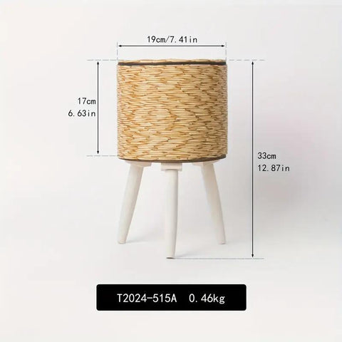 Handmade Green Plastic Vase - Upgraded Durable Wide-mouth Flower Pot And Plant Stand, Modern Round Indoor Home Decor Vase, Suitable For Tabletops Floors