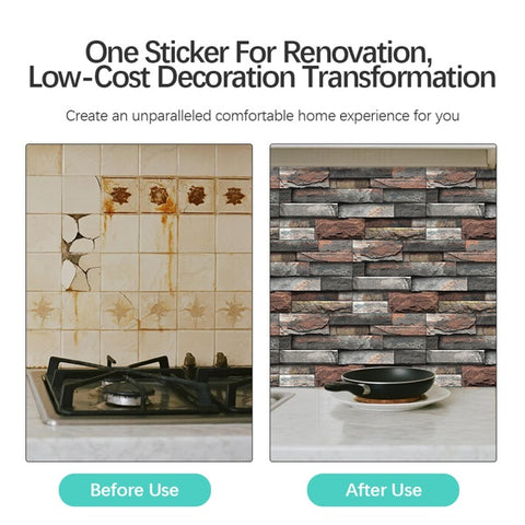 Dark Brown Marble Anti-Splash Wallpaper Peel And Stick PVC Waterproof And Oilproof Easy To Install Self-Adhesive Kitchen Bathroom Wall Decoration
