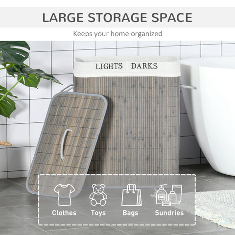 Laundry Basket with Lid and String Handles