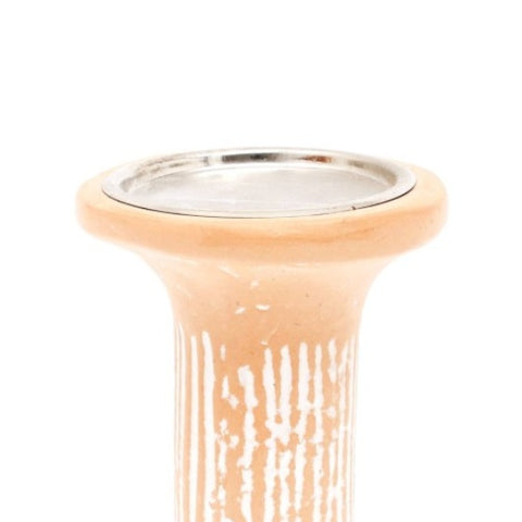 Brown EcoMix Pillar Tall Candle Holder Sustainable Candle Stand For Elegant Lighting