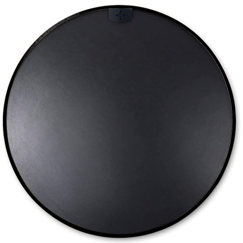 Black  16 Inches Metal Round Bathroom Mirror