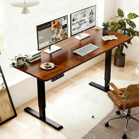 Electric Standing Desk Height Adjustable Desk For Home And Office Computer Table Gaming Desk Modern Luxiury Table 55   Lift-up Desk
