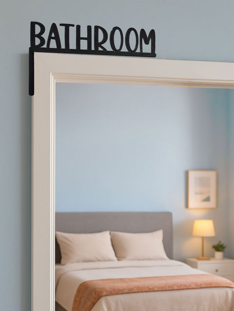 1pcs Black Metal Wall Decoration With English Letters, Charming Door Frame Decor